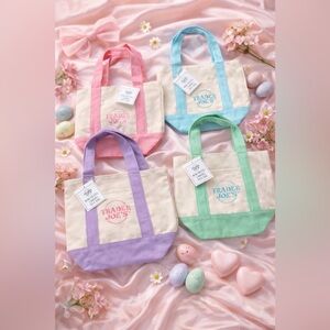 Trader Joe’s Pastel Canvas Mini Tote Bags Bundle